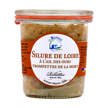 Silure de Loire à l’ail des ours & trompettes de la mort 100g