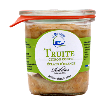 Truite au citron confit et éclats d’orange 100g