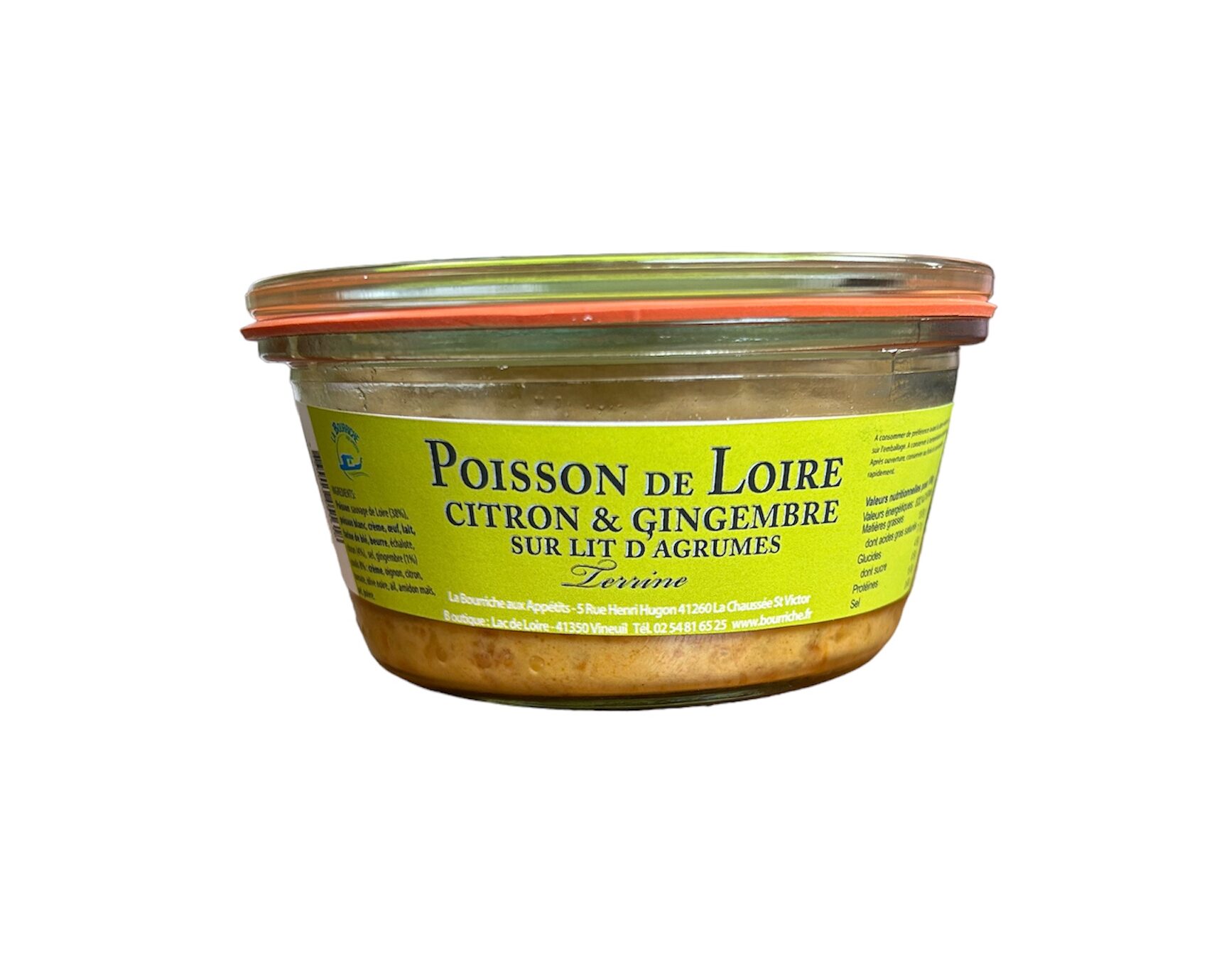 Poisson de Loire au citron et gingembre sur lit d'agrumes - 200g